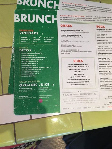 The Righteous Foods menu says it all, up top, in the Drink section: Detox and Retox. Under the Detox section are cold-pressed juices, freshly squeezed liquid versions of organic fruits and vegetables. Two kitchen helpers dedicated to juicing come in after midnight and use two juicing machines like those employed in the home kitchen, …